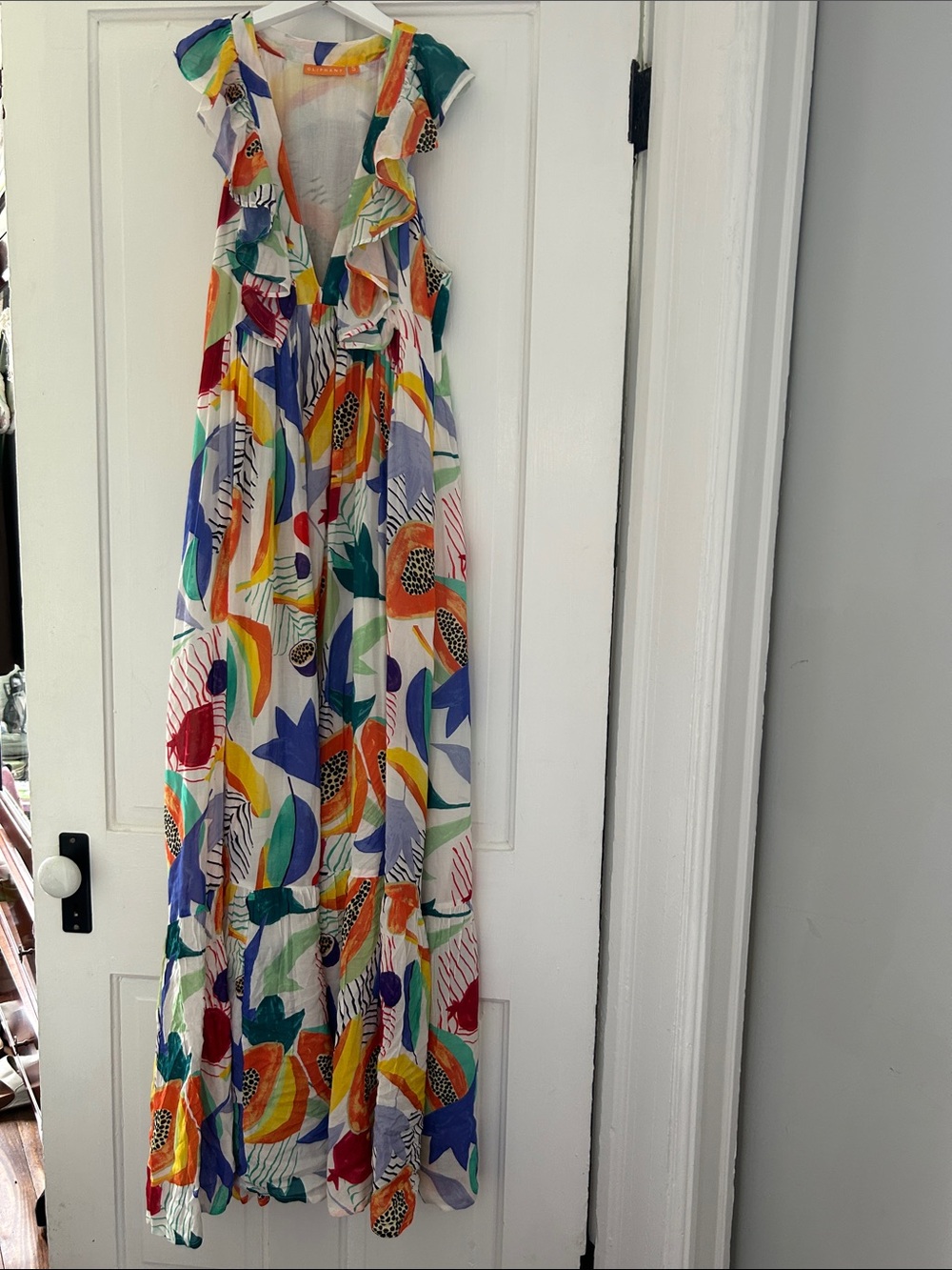 Oliphant Bright Multicolor Abstract Print Top